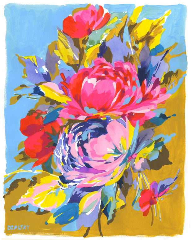 Multi-Colored Peonies - Giclee Print